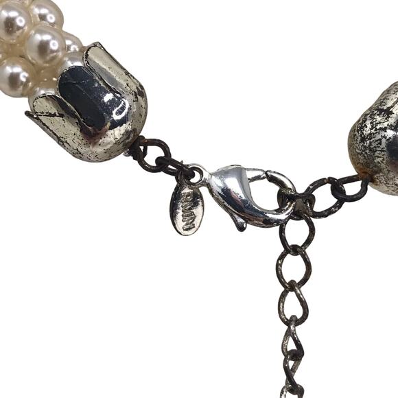 Elegant RMN Faux Pearl Multi Strand Bead Necklace Vintage - Picture 5 of 5
